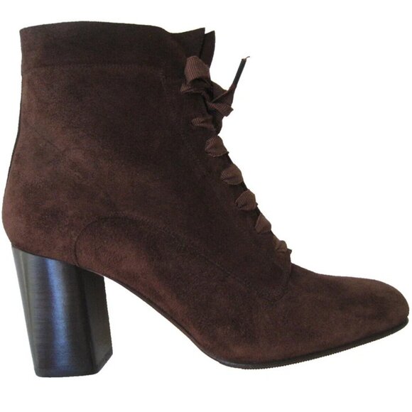 ROSE'S ROSES ITALY BROWN SUEDE LEATHER BOOTS WOMEN US 7 EUR 37.  HOT RARE! - Picture 2 of 5